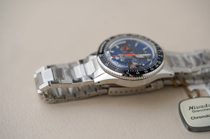Nivada Grenchen Chronoking MecaQuartz Racing Blue INTER BEZEL 87050Q20