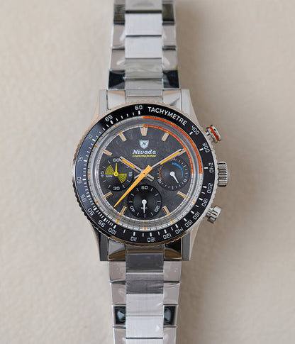 Nivada Grenchen Chronoking MecaQuartz Racing Carbon 87049Q20