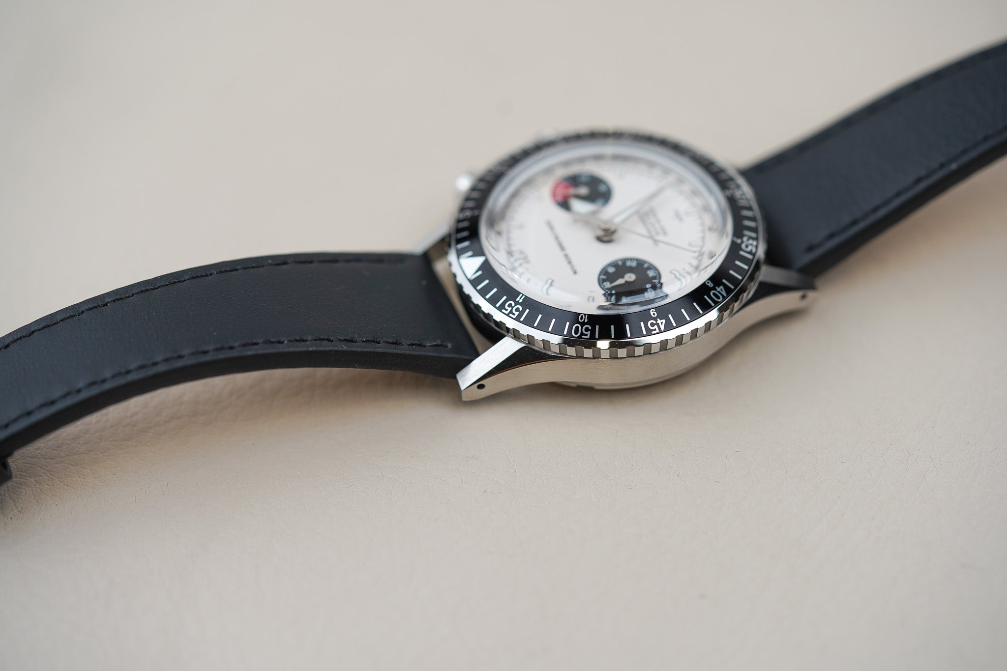 Nivada Grenchen Chronomaster White Panda Inter.Bezel 86010WM03LC