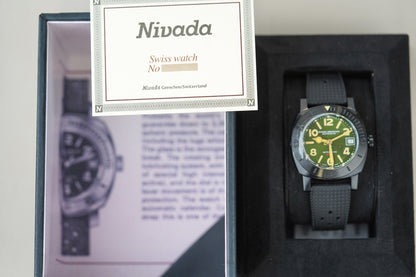 Nivada Grenchen Depthmaster Black DLC Green 14135A01