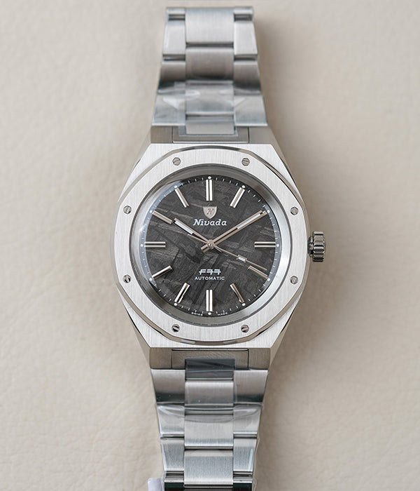 Nivada Grenchen F77 41mm Meteorite Dial No Date 68041A77C Steel