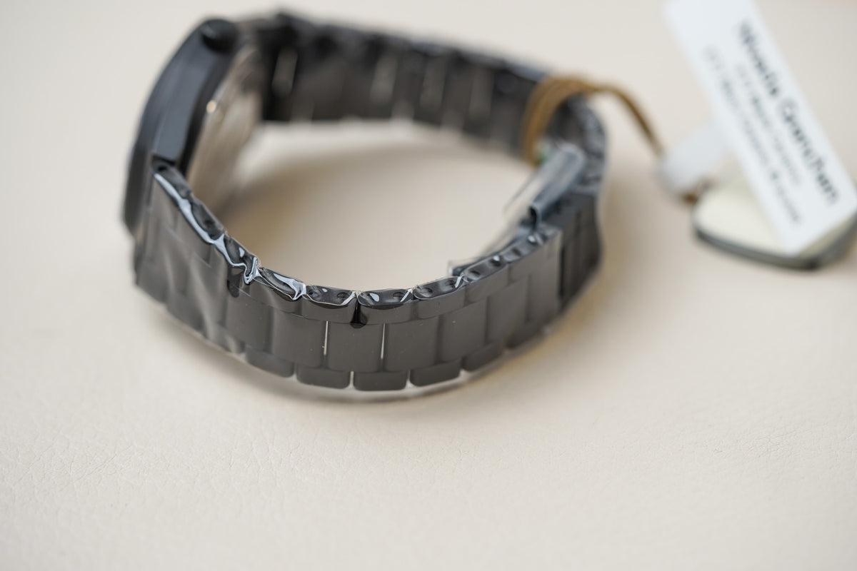 Nivada Grenchen F77 Black Ceramic Lapis Lazuli Dial 68022A77
