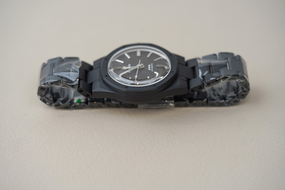 Nivada Grenchen F77 Black Ceramic Meteorite Dial 68020A77