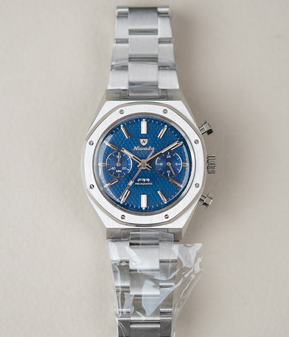Nivada Grenchen F77 Chrono Mecaquartz Blue 38MM 68000Q77