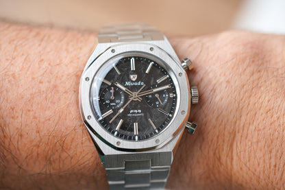 Nivada Grenchen F77 Chrono Mecaquartz Carbon 38MM 68002Q77