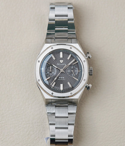 Nivada Grenchen F77 Chrono Mecaquartz Grey 38MM 68001Q77