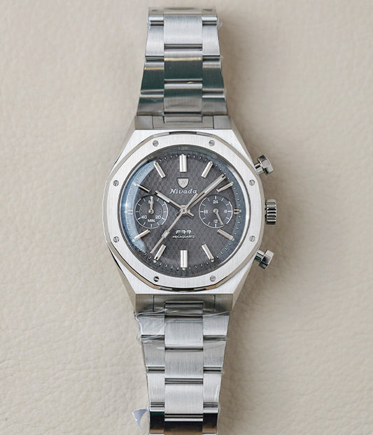 Nivada Grenchen F77 Chrono Mecaquartz Grey 38MM 68001Q77