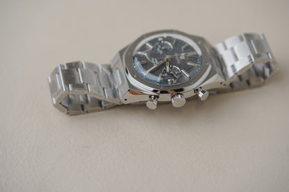 Nivada Grenchen F77 Chrono Mecaquartz Grey 38MM 68001Q77
