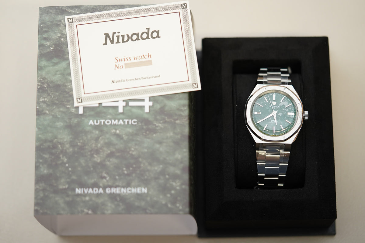 Nivada Grenchen F77 MK2 SST Green Aventurine Dial 68053A77