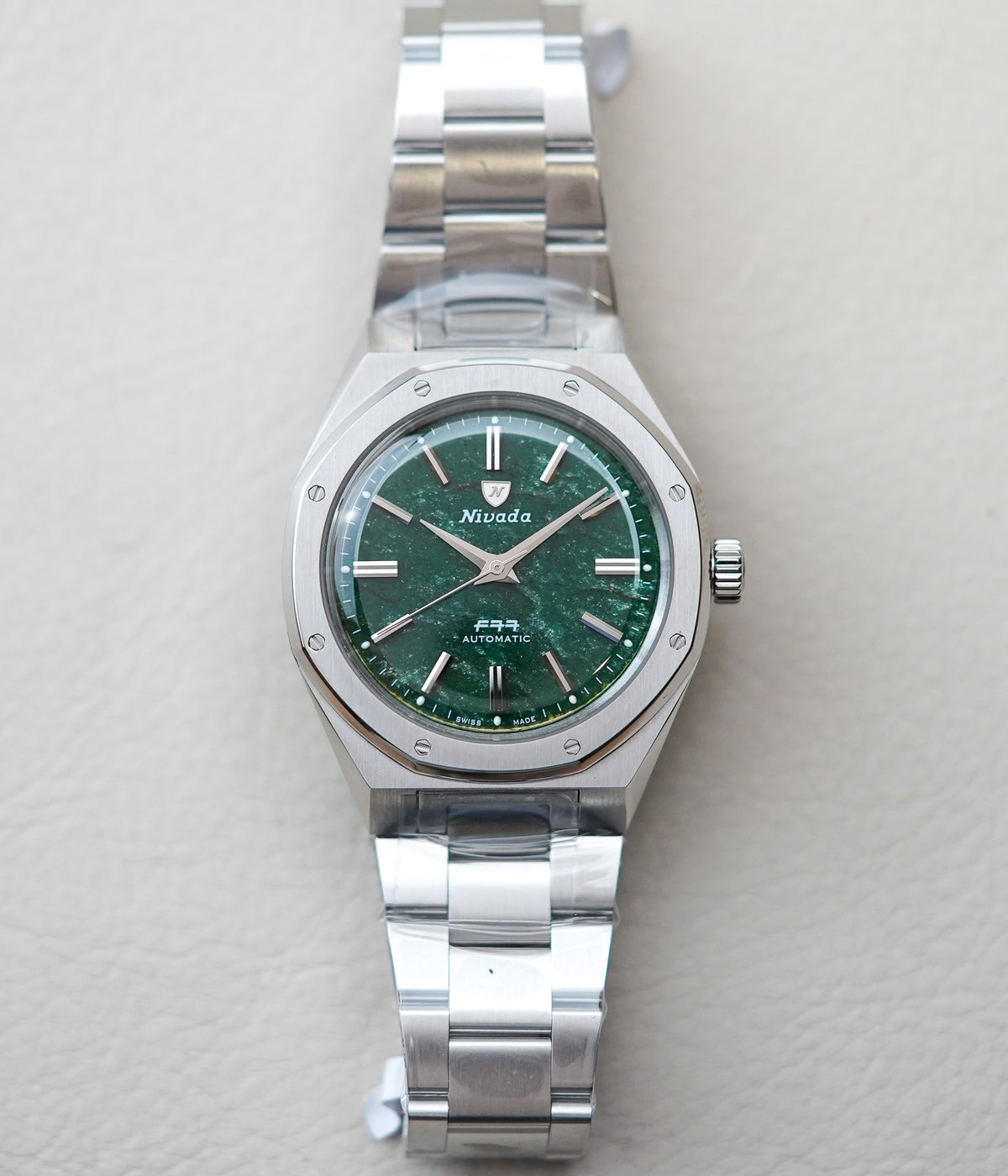 Nivada Grenchen F77 MK2 SST Green Aventurine Dial 68053A77