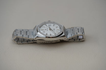 Nivada Grenchen F77 MK2 SST White Dial Date 69014A77