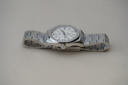 Nivada Grenchen F77 MK2 SST White Dial Date 69014A77
