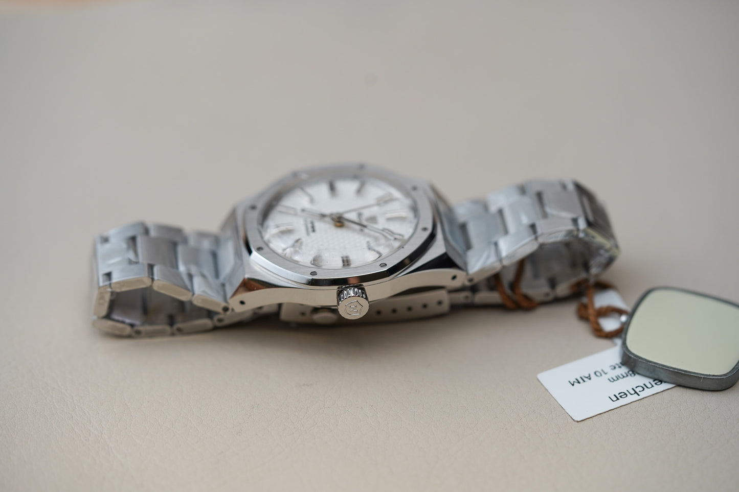 Nivada Grenchen F77 MK2 SST White Dial No Date 68046A77