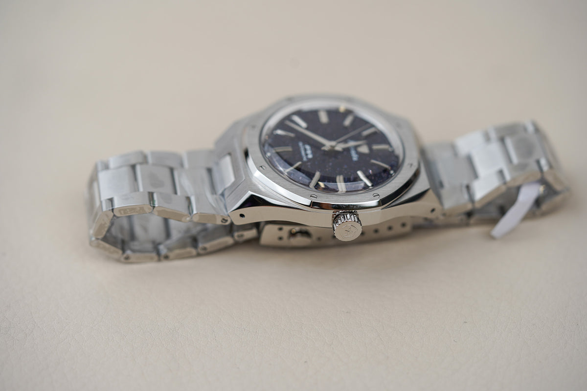 Nivada Grenchen F77 MKII SST Dark Blue Aventurine Dial 68047A77