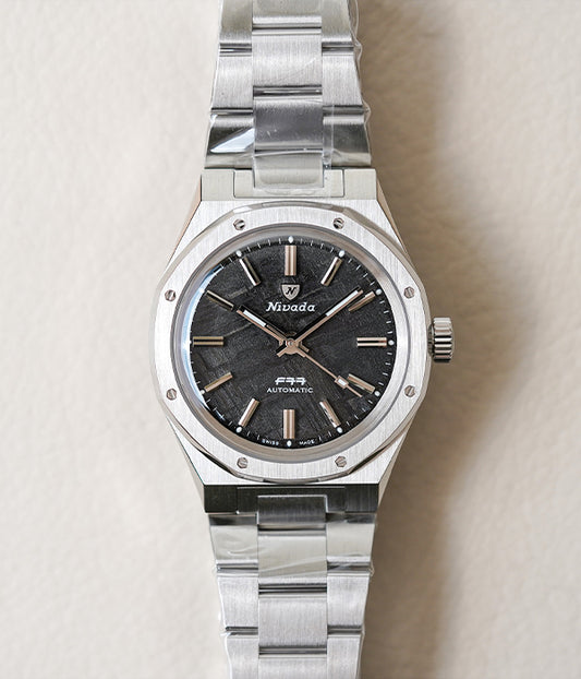 Nivada Grenchen F77 Stainless Steel Meteorite Dial 68016A77