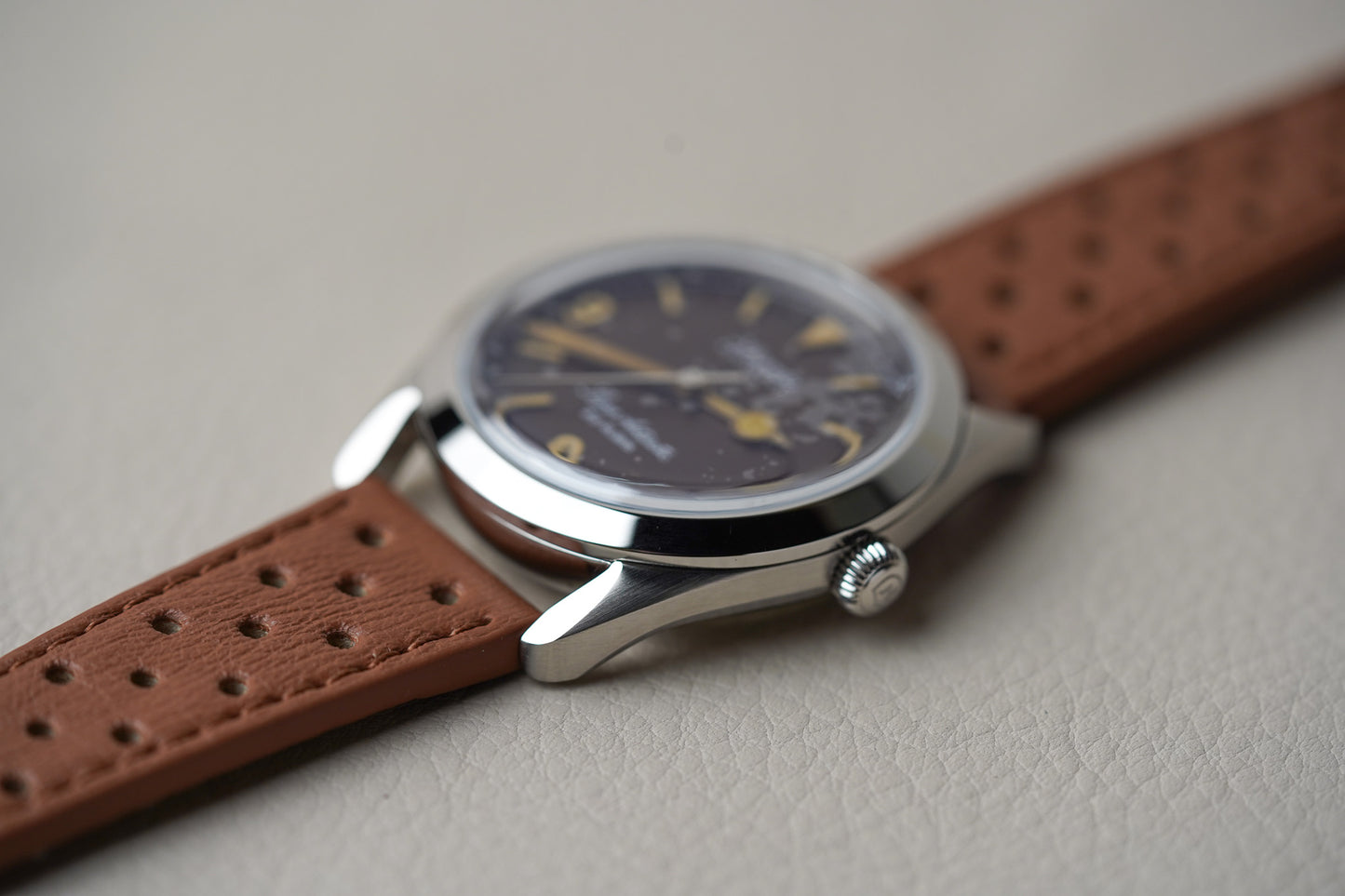 Nivada Grenchen Super Antarctic 3.6.9 Tropical on Brown Racing Strap 32031A23