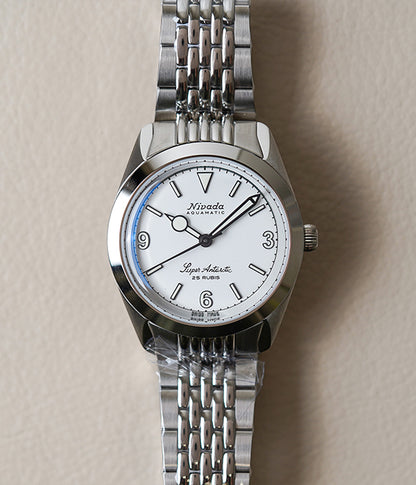 Nivada Grenchen Super Antarctic White 3.6.9 White Luminova 32067A04