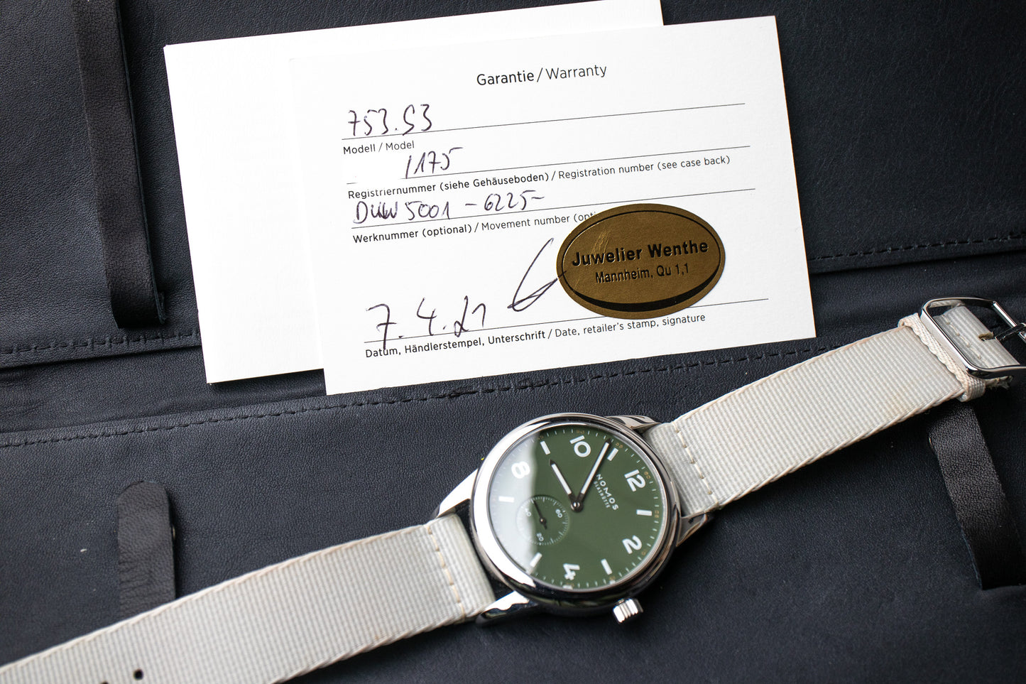 Nomos Club Automat 175 Years of Glashutte Olive Limited 753.S3
