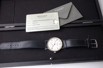 Nomos Glashütte 138.S8 Tangente 38 120 Jahre Depperich