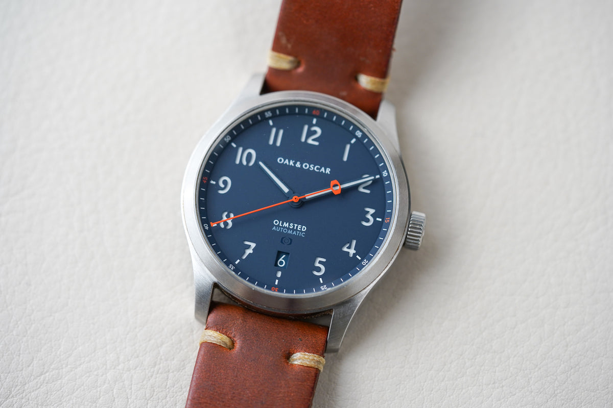 Oak & Oscar Olmsted 38 Navy Dial