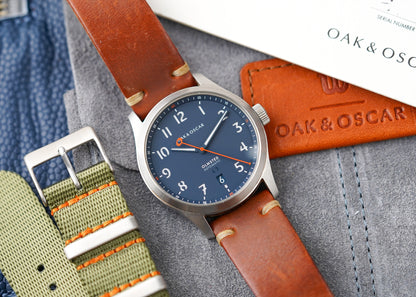 Oak & Oscar Olmsted 38 Navy Dial