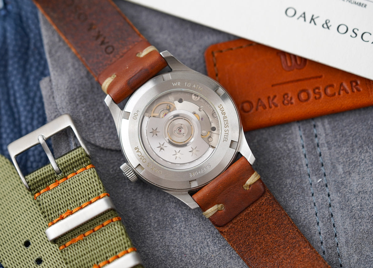 Oak & Oscar Olmsted 38 Navy Dial