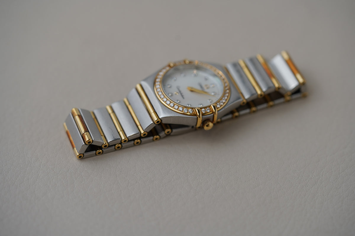 Omega Constellation Ladies Two Tone Diamond MOP Dial 1277.75
