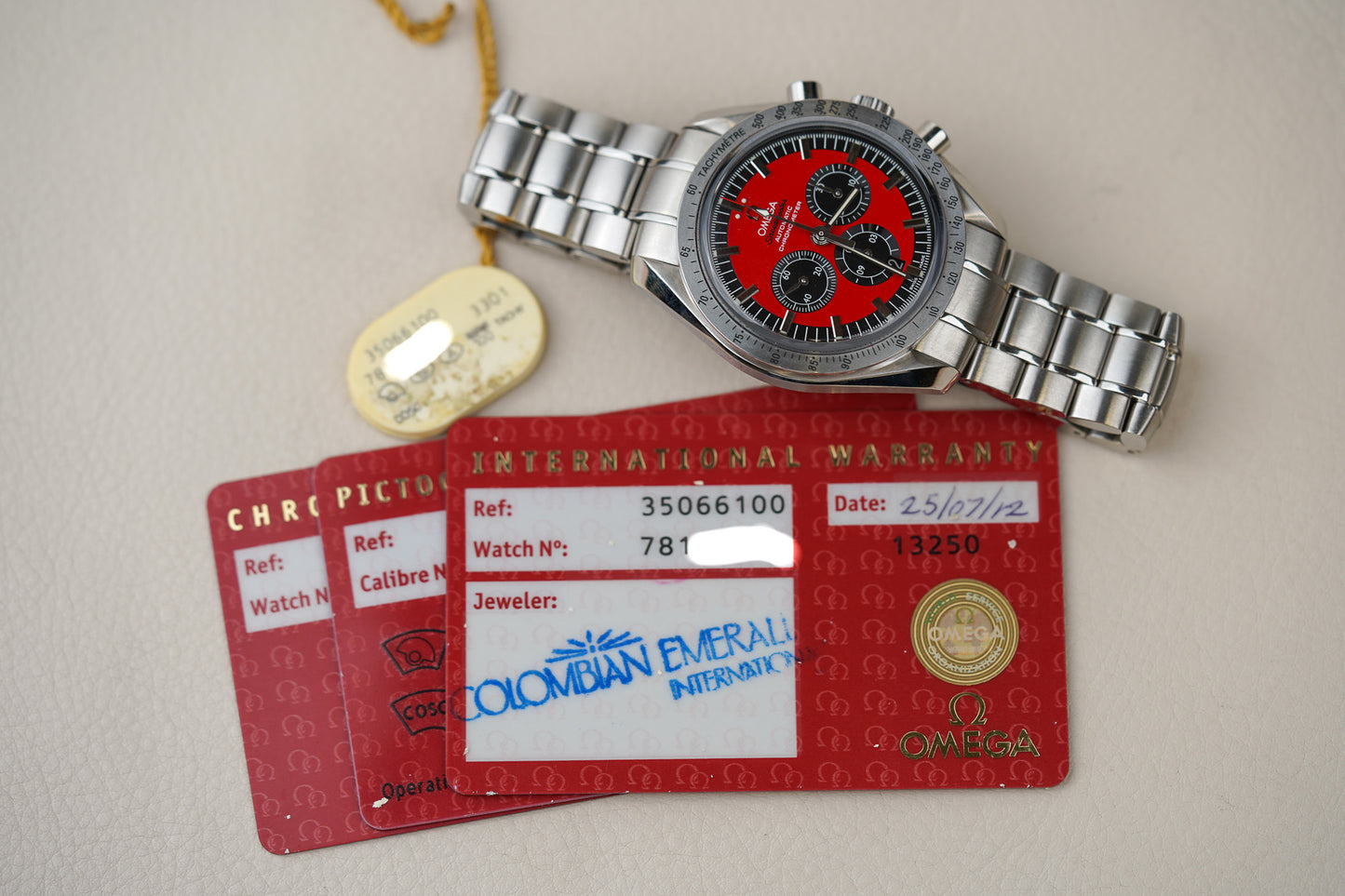 Omega Speedmaster Legend Michael Schumacher Red 3506.61