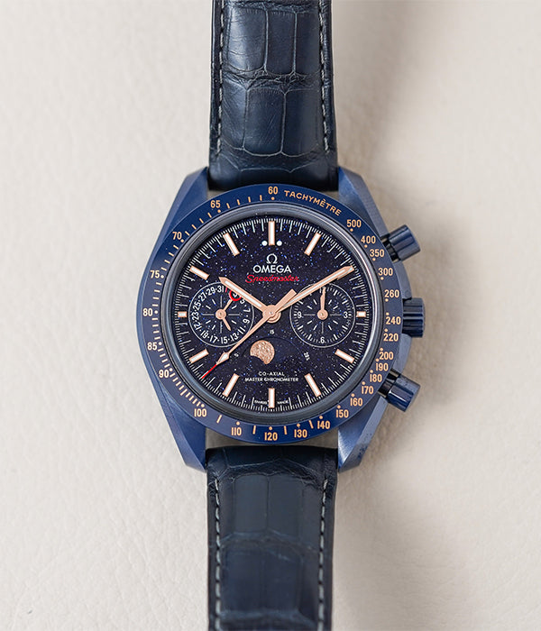 Omega Speedmaster Moonphase "Blue Side Of The Moon" Aventurine 304.93.44.52.03.002
