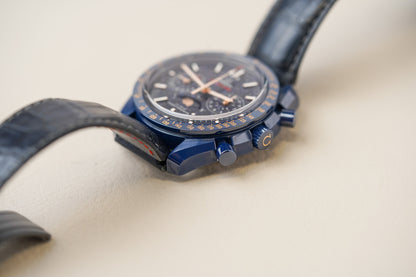 Omega Speedmaster Moonphase "Blue Side Of The Moon" Aventurine 304.93.44.52.03.002