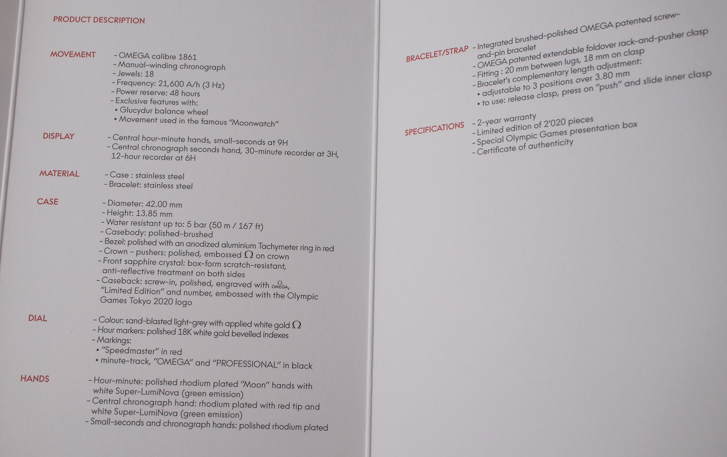 Omega Speedmaster Tokyo 2020 “Rising Sun” 522.30.42.30.06.001