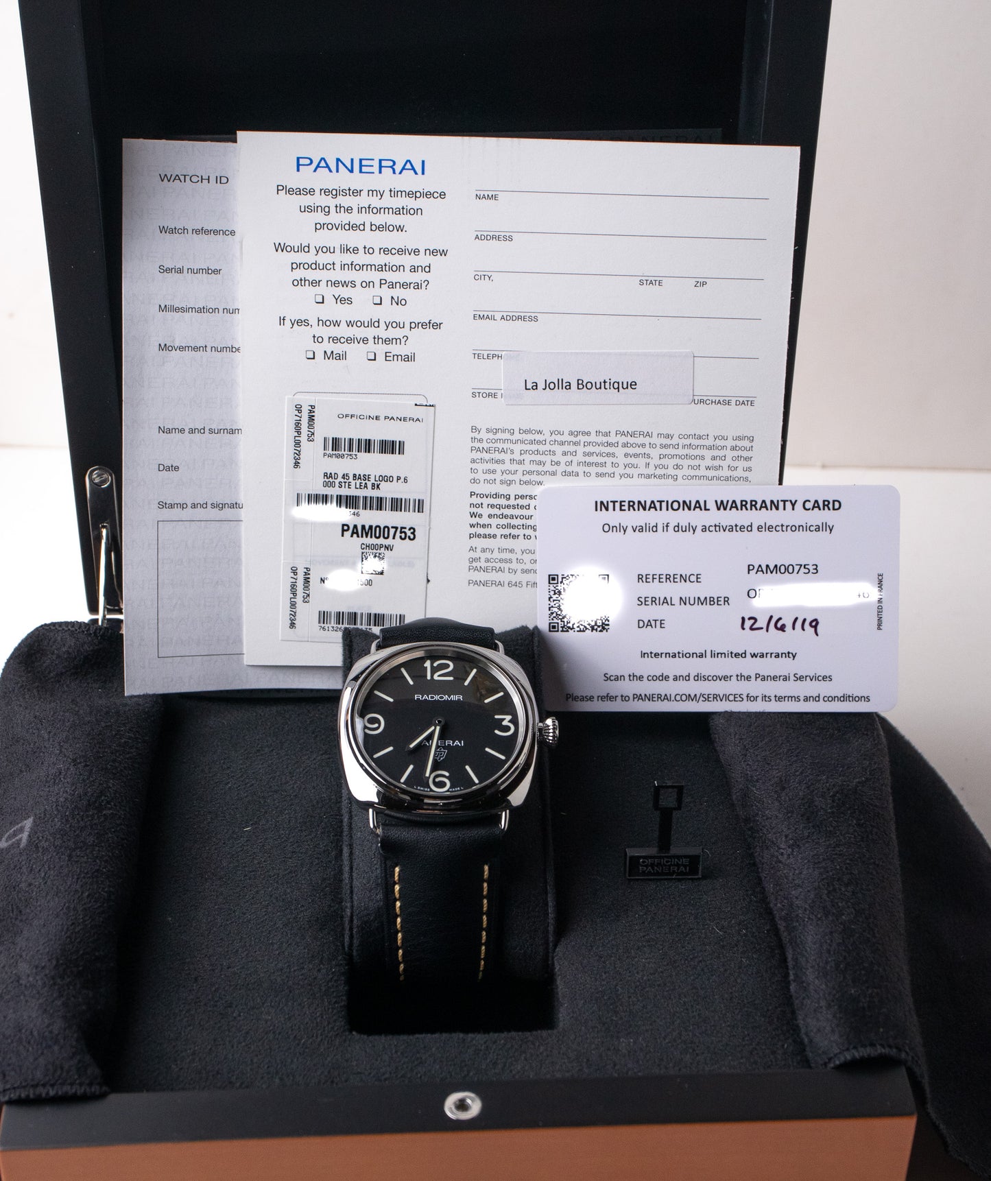 Panerai Radiomir Base Logo 3 Days PAM753