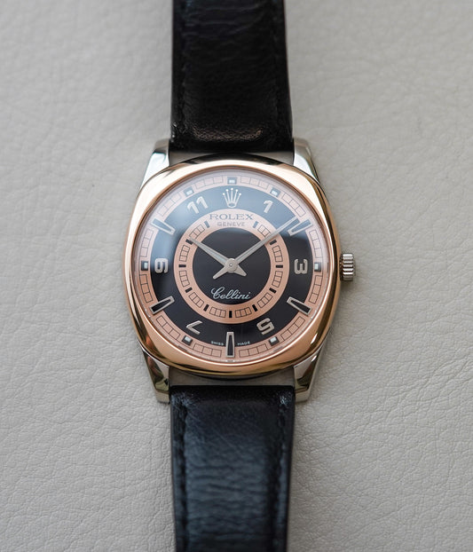 Rolex Cellini Danaos 4243 XL 18k White Gold Bullseye Dial