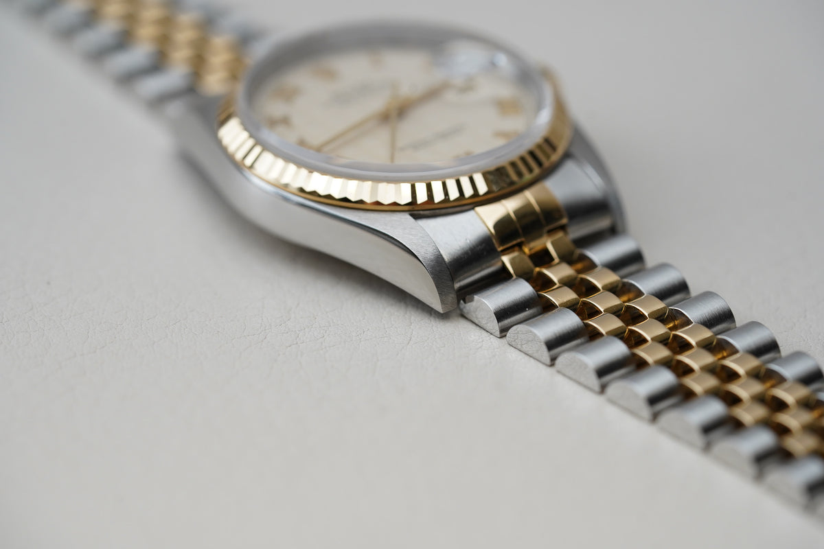 Rolex Datejust 16233 Pyramid Ivory Dial 36mm