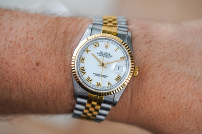 (Deposit) Rolex Datejust 16233 White Roman Dial