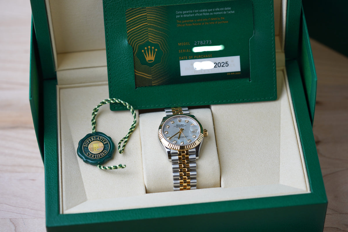 Rolex Datejust 31 Mother of Pearl Diamond Dial Jubilee 278273