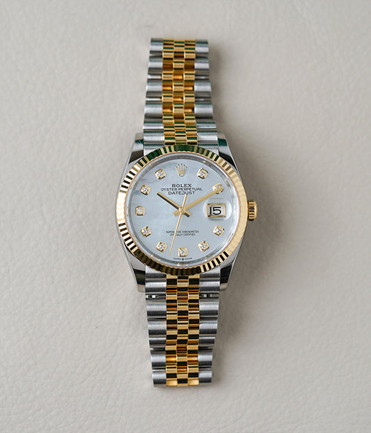 Rolex Datejust 36 Mother of Pearl Diamond Dial Jubilee 126233