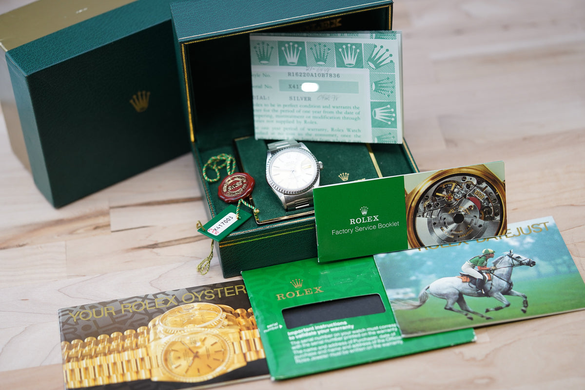 Rolex Datejust Silver Tropical Dial 16220
