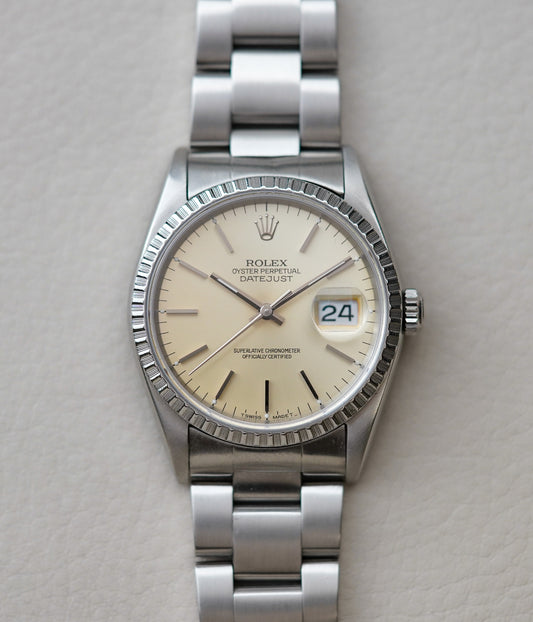 Rolex Datejust Silver Tropical Dial 16220