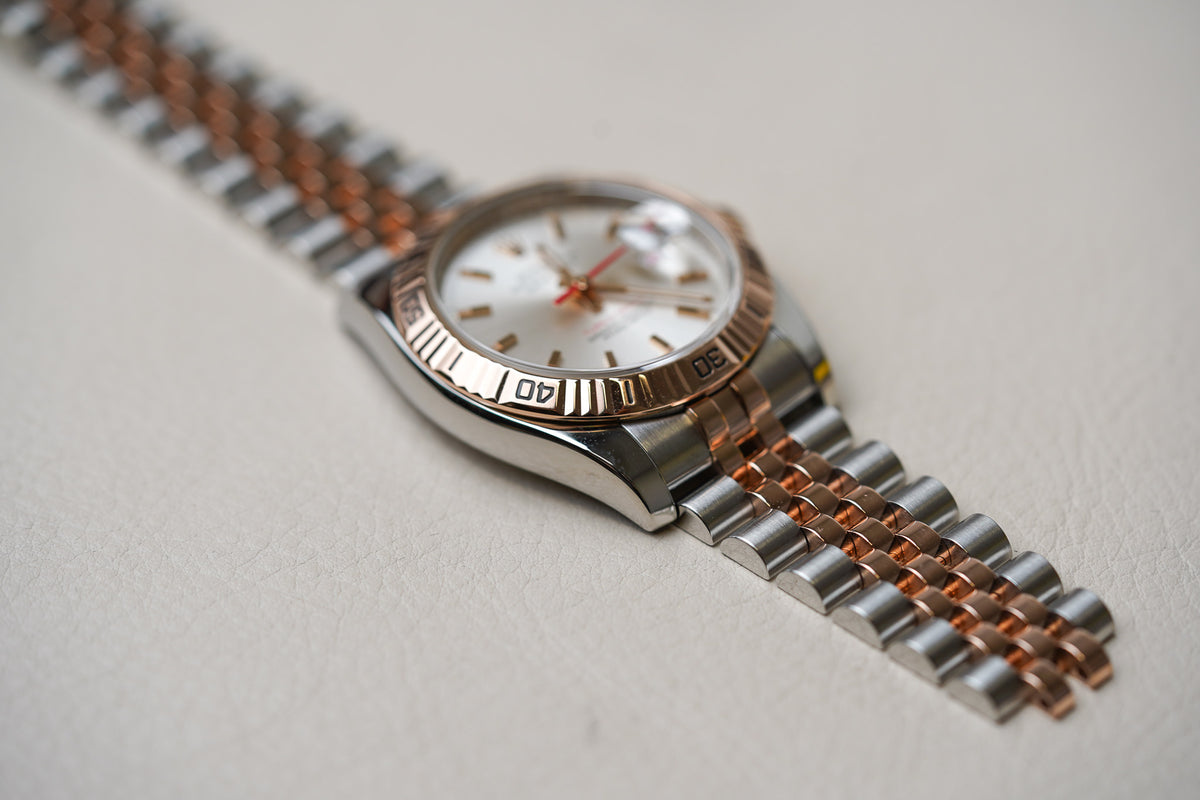 Rolex Datejust Turn-O-Graph 116261 Rose Gold Two Tone Jubilee