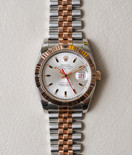 Rolex Datejust Turn-O-Graph 116261 Rose Gold Two Tone Jubilee