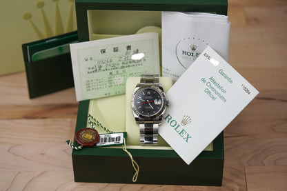 Rolex Datejust Turn-O-Graph Charcoal Dial 116264 Oyster