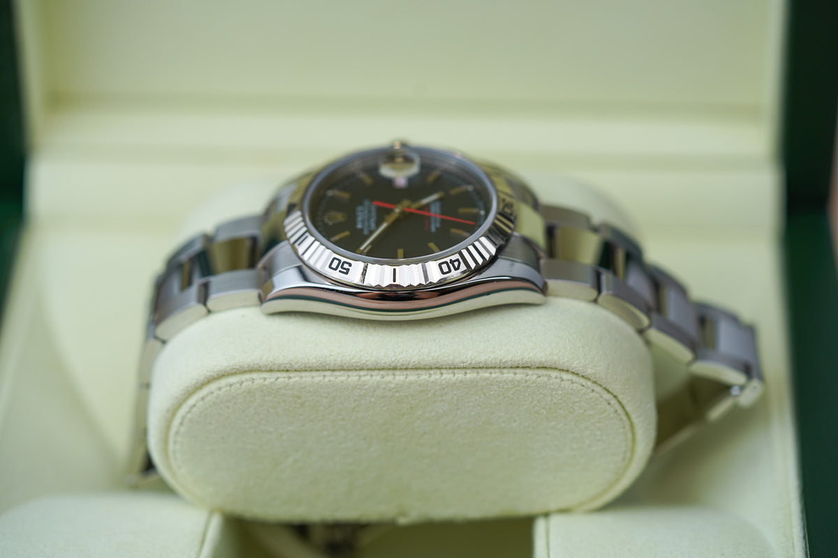 Rolex Datejust Turn-O-Graph Charcoal Dial 116264 Oyster