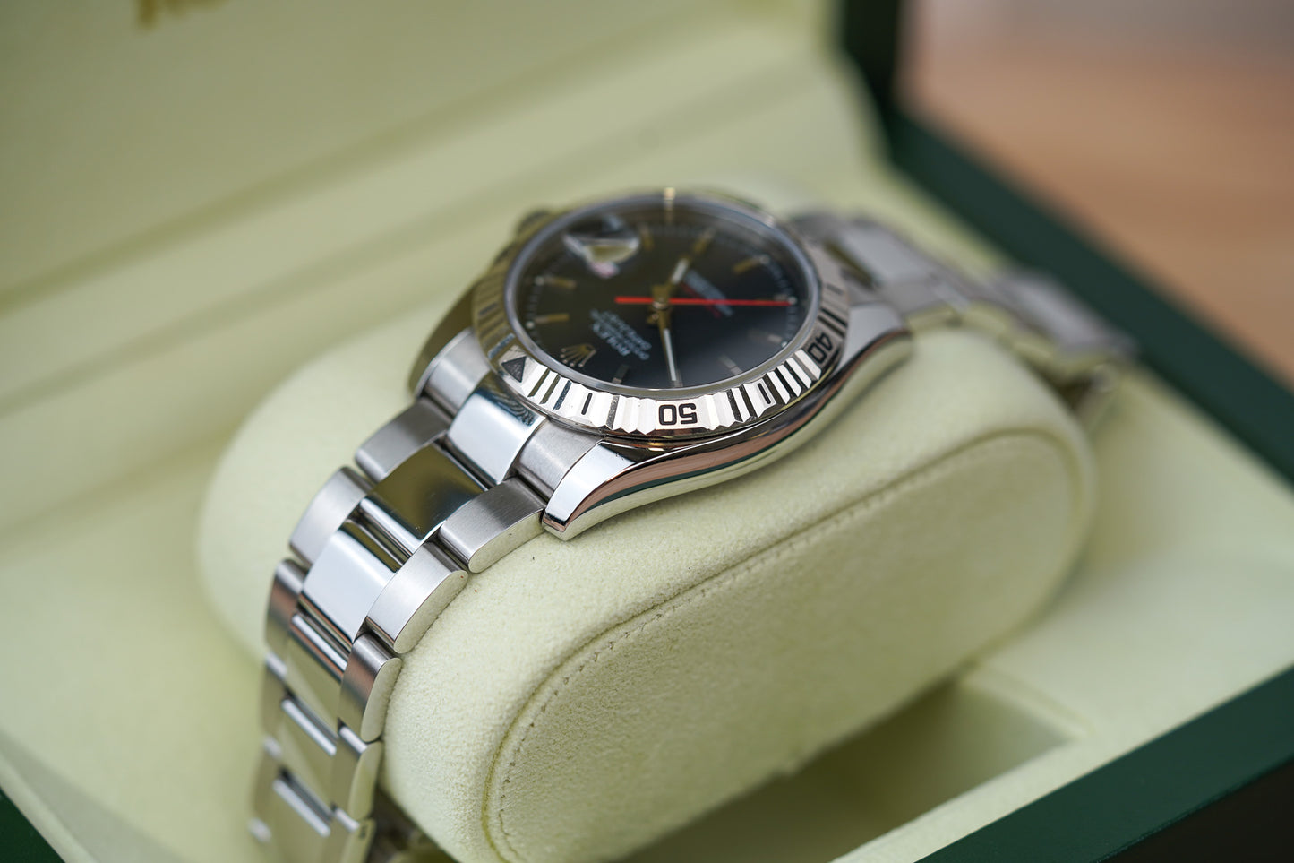 Rolex Datejust Turn-O-Graph Charcoal Dial 116264 Oyster