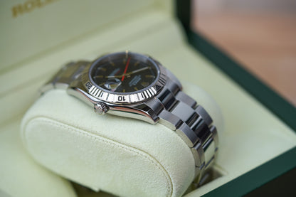Rolex Datejust Turn-O-Graph Charcoal Dial 116264 Oyster