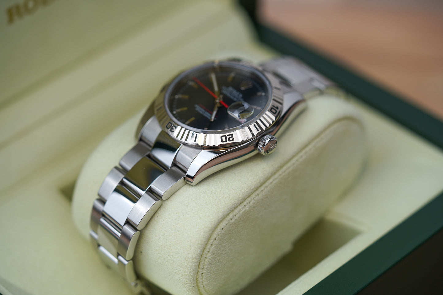 Rolex Datejust Turn-O-Graph Charcoal Dial 116264 Oyster