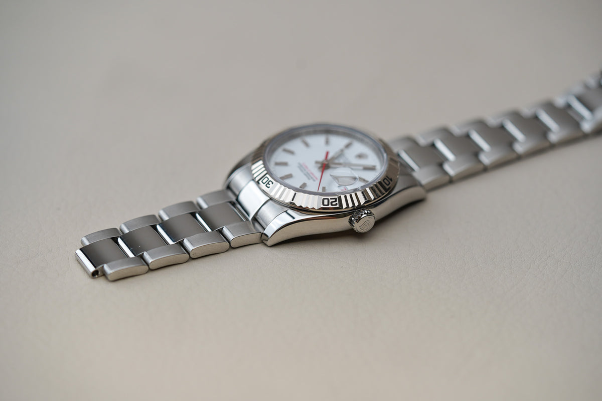 Rolex Datejust Turn-O-Graph White Dial 116264 Oyster