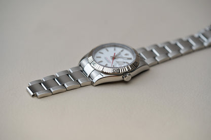 Rolex Datejust Turn-O-Graph White Dial 116264 Oyster