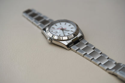 Rolex Datejust Turn-O-Graph White Dial 116264 Oyster