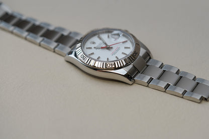 Rolex Datejust Turn-O-Graph White Dial 116264 Oyster